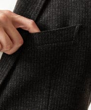 MNDDF05490 MICHEL KLEIN HOMME(ミッシェルクラン オム) ストライプテーラードジャケット ブラウン