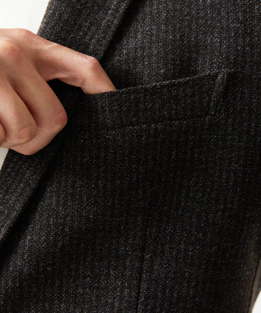 MNDDF05490 MICHEL KLEIN HOMME(ミッシェルクラン オム) ストライプテーラードジャケット ブラウン