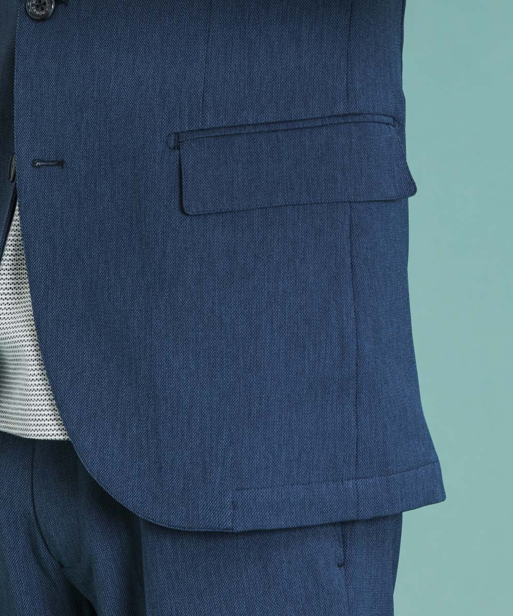 MNDDS01390 MICHEL KLEIN HOMME(ミッシェルクラン オム) オックステーラードジャケット ブルー(55)