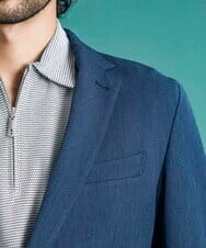 MNDDS01390 MICHEL KLEIN HOMME(ミッシェルクラン オム) オックステーラードジャケット ブルー(55)