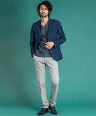 MNDDS01390 MICHEL KLEIN HOMME(ミッシェルクラン オム) オックステーラードジャケット ブルー(55)