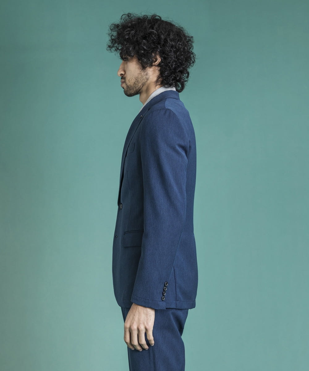 MNDDS01390 MICHEL KLEIN HOMME(ミッシェルクラン オム) オックステーラードジャケット ブルー(55)
