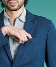 MNDDS01390 MICHEL KLEIN HOMME(ミッシェルクラン オム) オックステーラードジャケット ブルー(55)