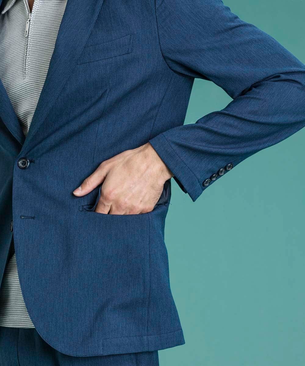 MNDDS01390 MICHEL KLEIN HOMME(ミッシェルクラン オム) オックステーラードジャケット ブルー(55)