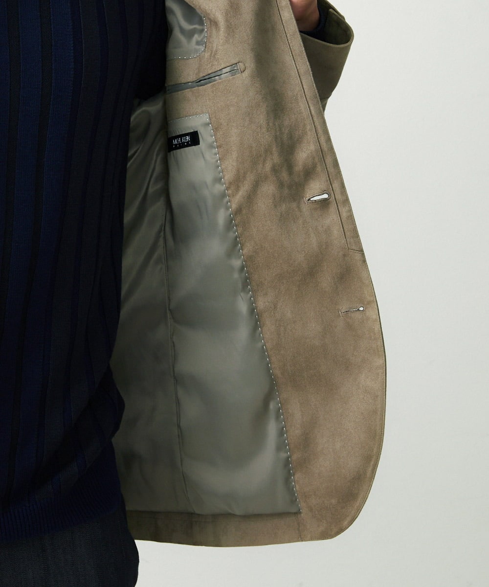 MNDDS50450 MICHEL KLEIN HOMME(ミッシェルクラン オム) 【2022年モデル】ベジタブルスエードコンバーチブルジャケット カーキ