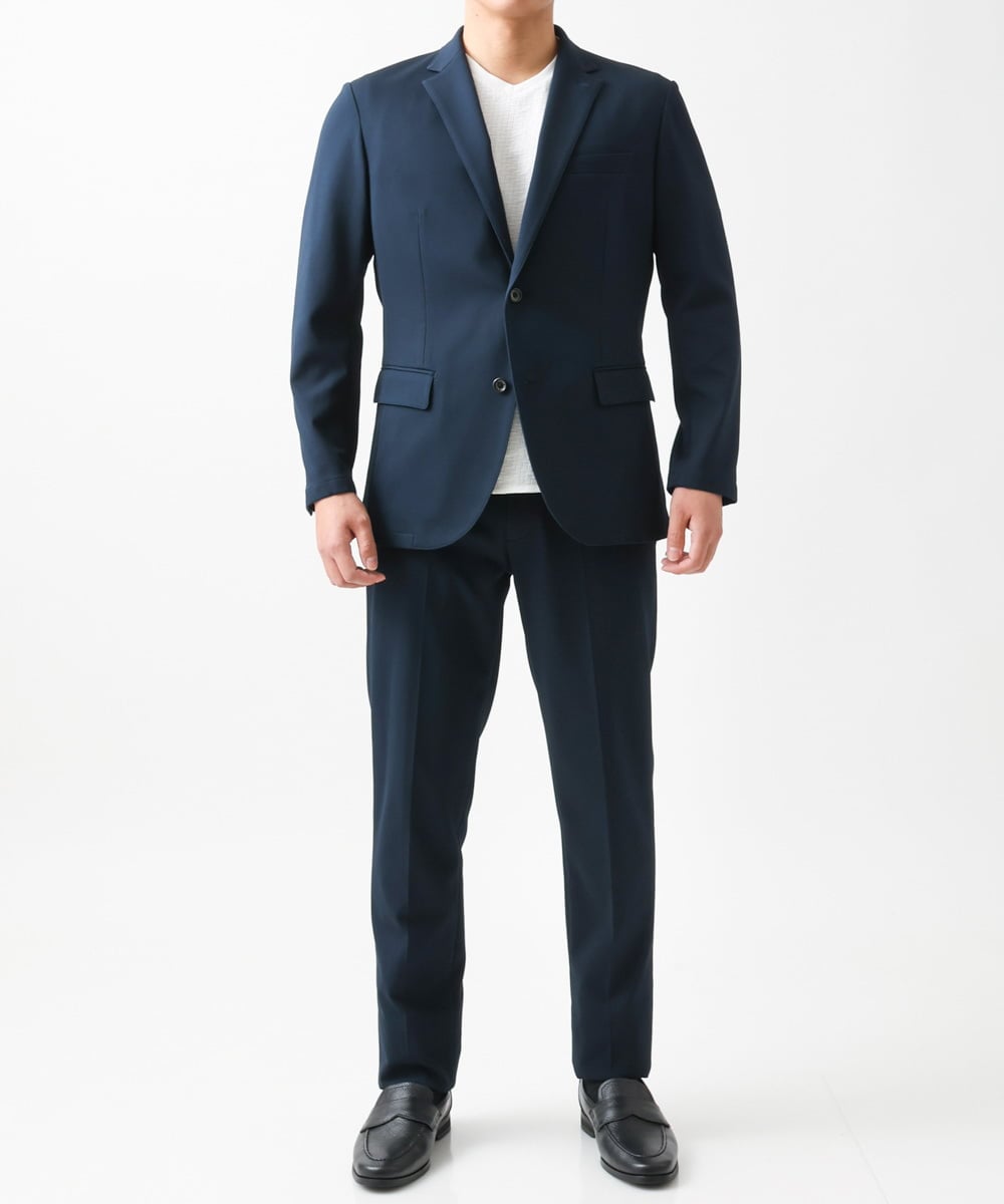 MNDDV02400 MICHEL KLEIN HOMME(ミッシェルクラン オム) 【2024年モデル】BODY MAKE ジャージテーラードジャケット ネイビー