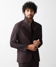 MNDDV51450 MICHEL KLEIN HOMME(ミッシェルクラン オム) ジャガードコンバーチブルジャケット セットアップ パープル