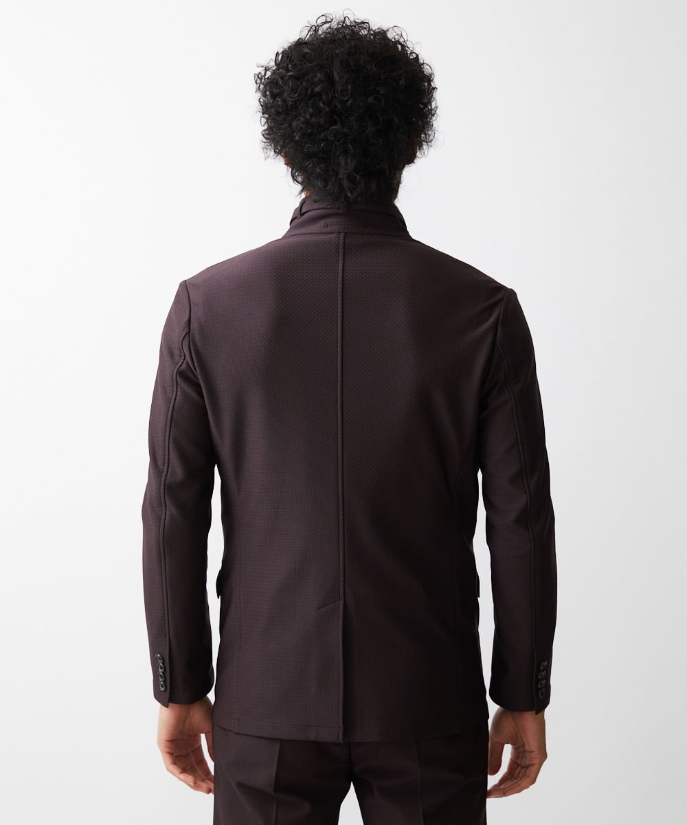 MNDDV51450 MICHEL KLEIN HOMME(ミッシェルクラン オム) ジャガードコンバーチブルジャケット セットアップ パープル
