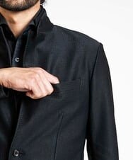 MNDDV51450 MICHEL KLEIN HOMME(ミッシェルクラン オム) ジャガードコンバーチブルジャケット セットアップ ブラック