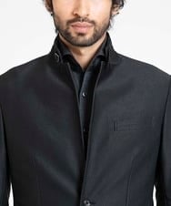 MNDDV51450 MICHEL KLEIN HOMME(ミッシェルクラン オム) ジャガードコンバーチブルジャケット セットアップ ブラック