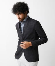 MNDDV52450 MICHEL KLEIN HOMME(ミッシェルクラン オム) デニム調ノーカラージャケット ネイビー