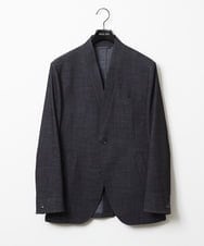 MNDDV52450 MICHEL KLEIN HOMME(ミッシェルクラン オム) デニム調ノーカラージャケット ネイビー