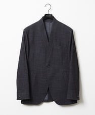 MNDDV52450 MICHEL KLEIN HOMME(ミッシェルクラン オム) デニム調ノーカラージャケット ネイビー(57)