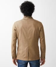 MNDDV52450 MICHEL KLEIN HOMME(ミッシェルクラン オム) デニム調ノーカラージャケット ベージュ