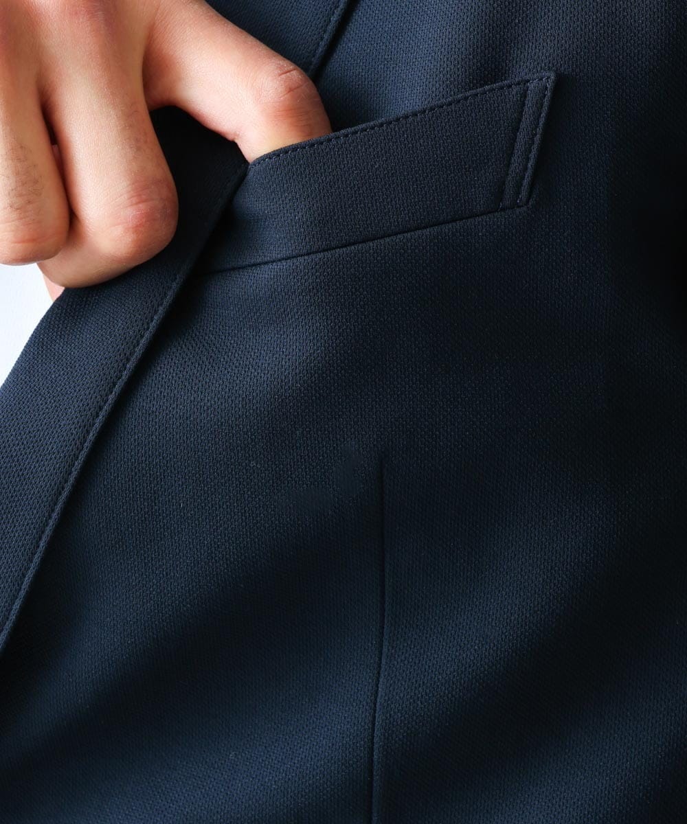 MNDDX01400 MICHEL KLEIN HOMME(ミッシェルクラン オム) ジャージテーラードジャケット セットアップ ネイビー(57)
