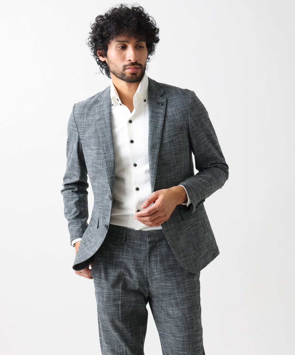 MNDDX04400 MICHEL KLEIN HOMME(ミッシェルクラン オム) ベーシックテーラードジャケット セットアップ グレー