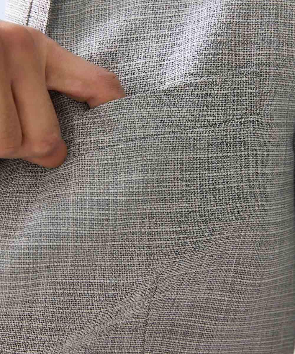 MNDDX05450 MICHEL KLEIN HOMME(ミッシェルクラン オム) ベーシックコンバーチブルジャケット セットアップ ライトグレー