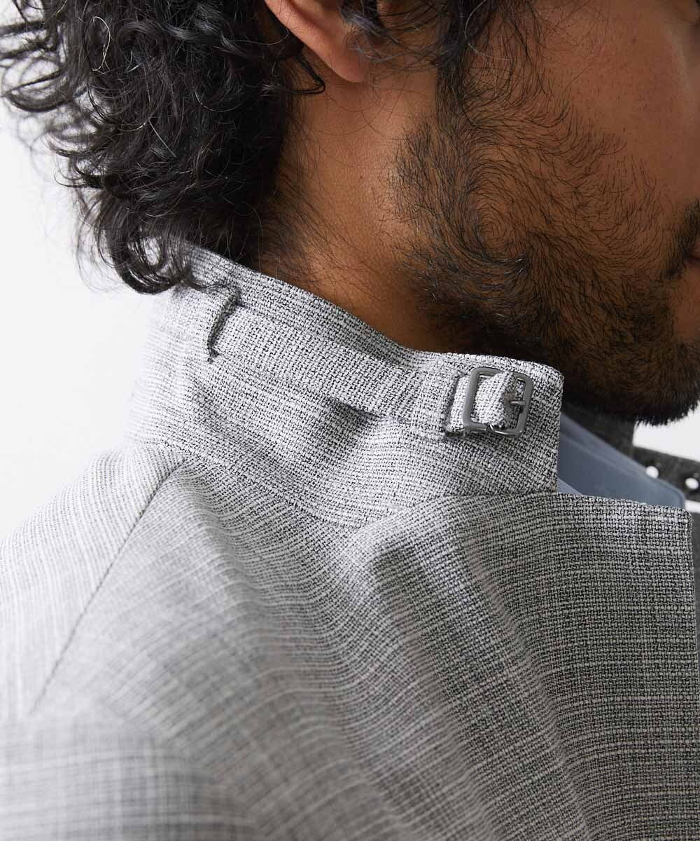 MNDDX05450 MICHEL KLEIN HOMME(ミッシェルクラン オム) ベーシックコンバーチブルジャケット セットアップ ライトグレー