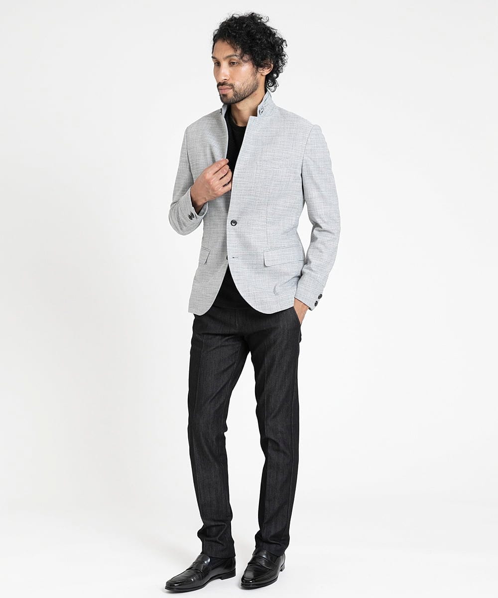 MNDDX05450 MICHEL KLEIN HOMME(ミッシェルクラン オム) ベーシックコンバーチブルジャケット セットアップ ライトグレー
