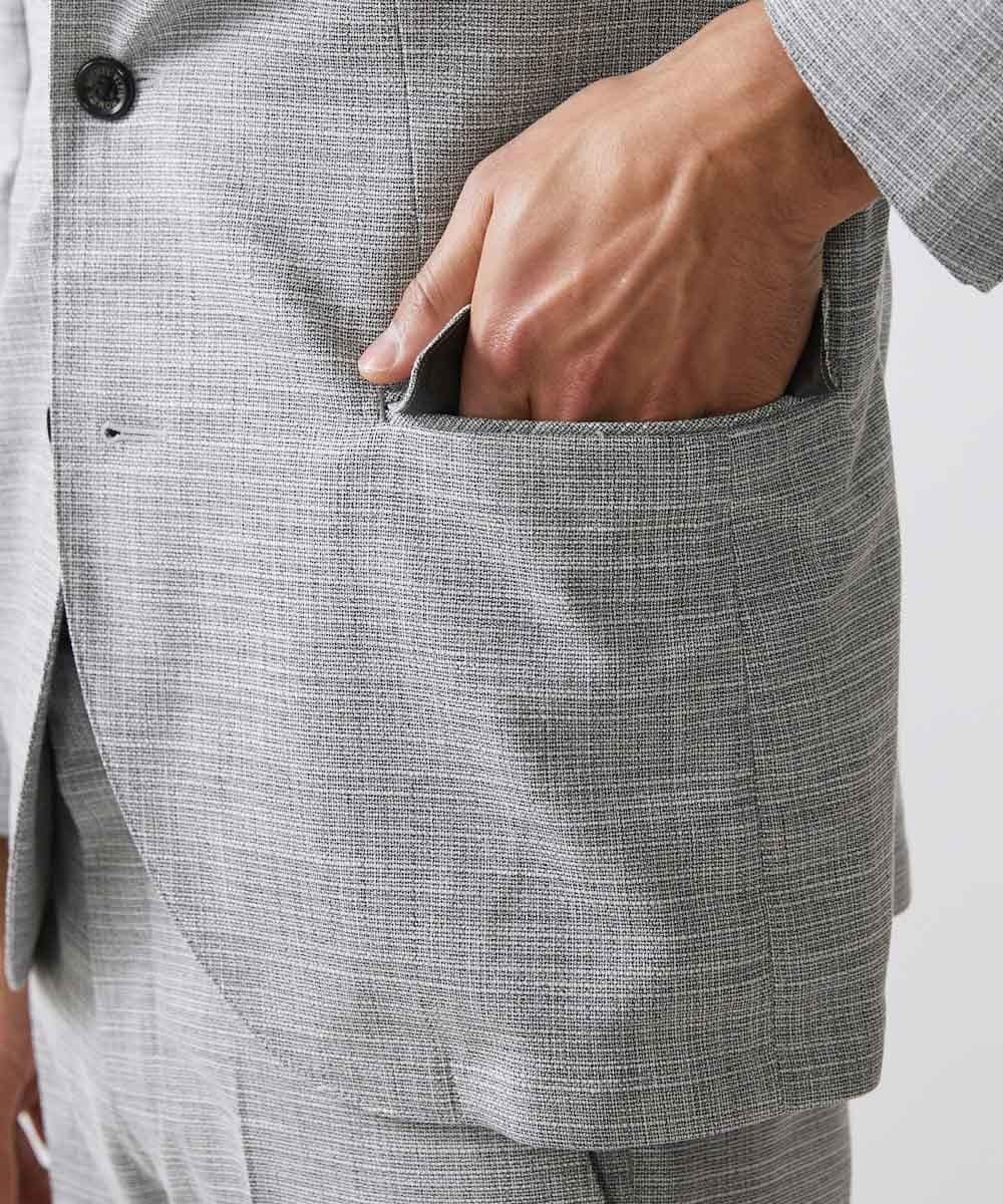 MNDDX05450 MICHEL KLEIN HOMME(ミッシェルクラン オム) ベーシックコンバーチブルジャケット セットアップ ライトグレー