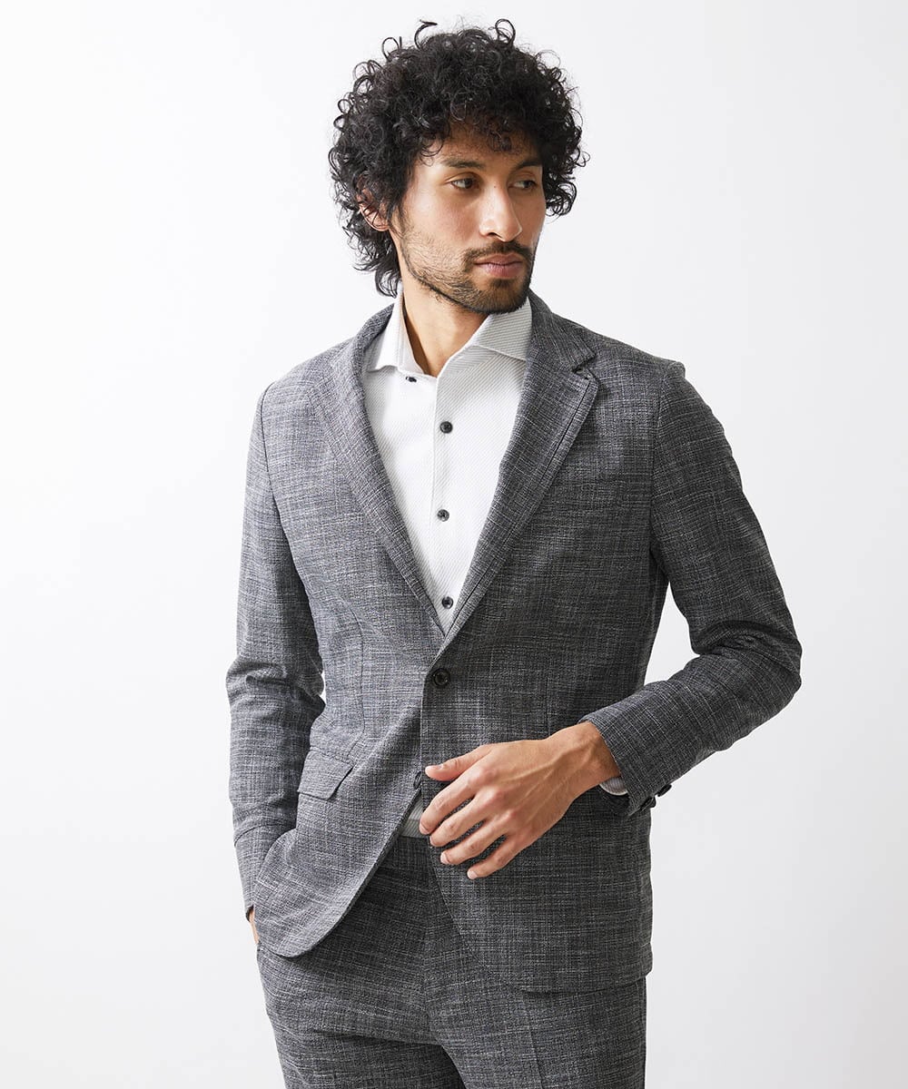 MNDDX05450 MICHEL KLEIN HOMME(ミッシェルクラン オム) ベーシックコンバーチブルジャケット セットアップ グレー