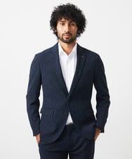 MNDGC06450 MICHEL KLEIN HOMME(ミッシェルクラン オム) メッシュ調テーラードジャケット セットアップ ネイビー