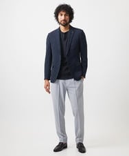 MNDGC06450 MICHEL KLEIN HOMME(ミッシェルクラン オム) メッシュ調テーラードジャケット セットアップ ネイビー