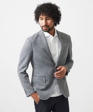 MNDGC06450 MICHEL KLEIN HOMME(ミッシェルクラン オム) メッシュ調テーラードジャケット セットアップ グレー