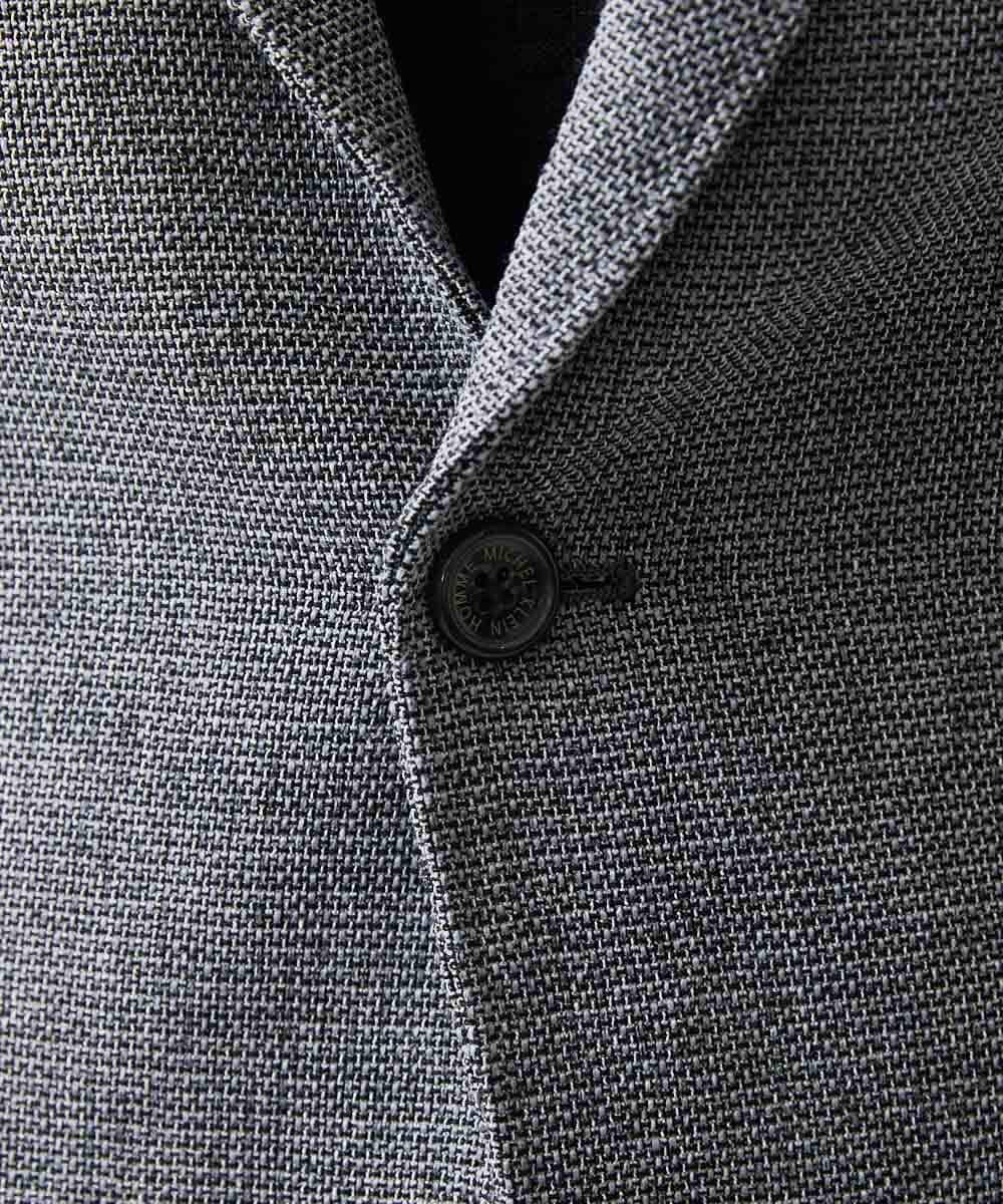 MNDGC06450 MICHEL KLEIN HOMME(ミッシェルクラン オム) メッシュ調テーラードジャケット セットアップ グレー