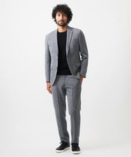 MNDGC06450 MICHEL KLEIN HOMME(ミッシェルクラン オム) メッシュ調テーラードジャケット セットアップ グレー