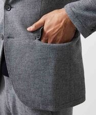 MNDGC06450 MICHEL KLEIN HOMME(ミッシェルクラン オム) メッシュ調テーラードジャケット セットアップ グレー