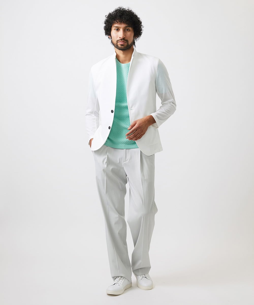 MNDGC30360 MICHEL KLEIN HOMME(ミッシェルクラン オム) カットコンバーチブルジャケット ホワイト