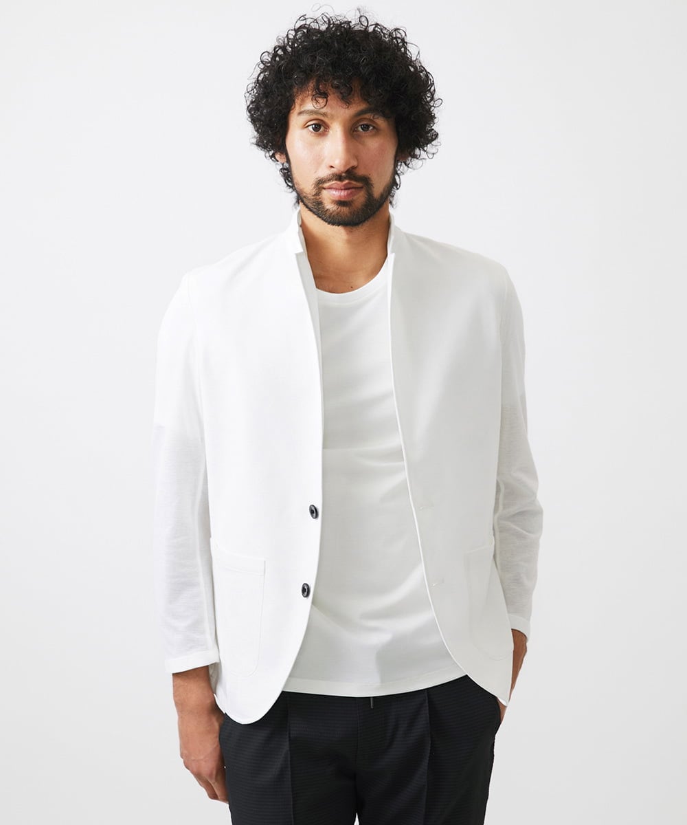 MNDGC30360 MICHEL KLEIN HOMME(ミッシェルクラン オム) カットコンバーチブルジャケット ホワイト