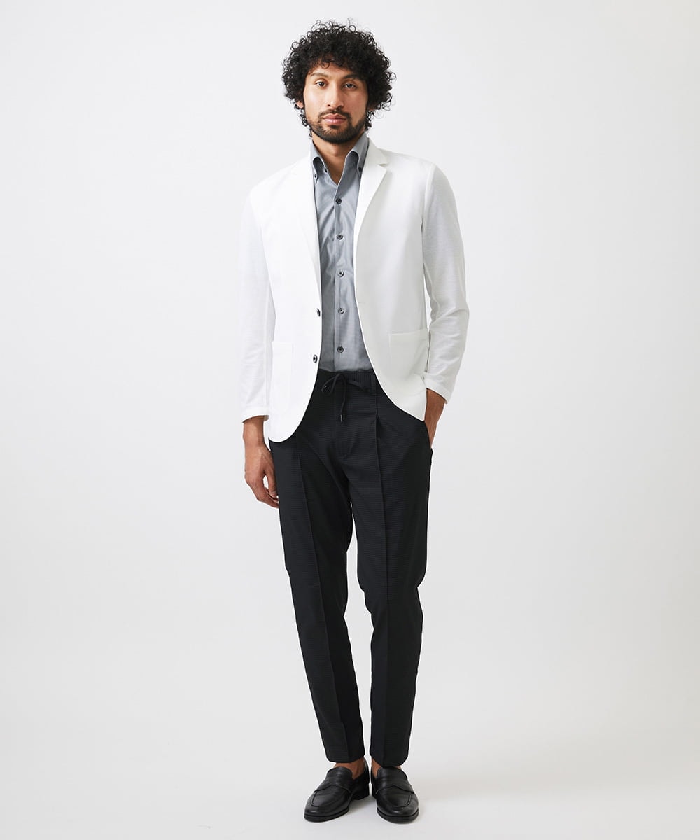 MNDGC30360 MICHEL KLEIN HOMME(ミッシェルクラン オム) カットコンバーチブルジャケット ホワイト