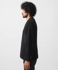 MNDGC58400 MICHEL KLEIN HOMME(ミッシェルクラン オム) ダブルフェイスノーカラージャケット セットアップ ブラック