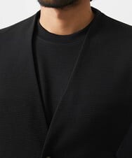 MNDGC58400 MICHEL KLEIN HOMME(ミッシェルクラン オム) ダブルフェイスノーカラージャケット セットアップ ブラック