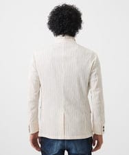 MNDGC60450 MICHEL KLEIN HOMME(ミッシェルクラン オム) ストライプ柄コンバーチブルジャケット レッド