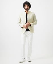 MNDGC60450 MICHEL KLEIN HOMME(ミッシェルクラン オム) ストライプ柄コンバーチブルジャケット グリーン