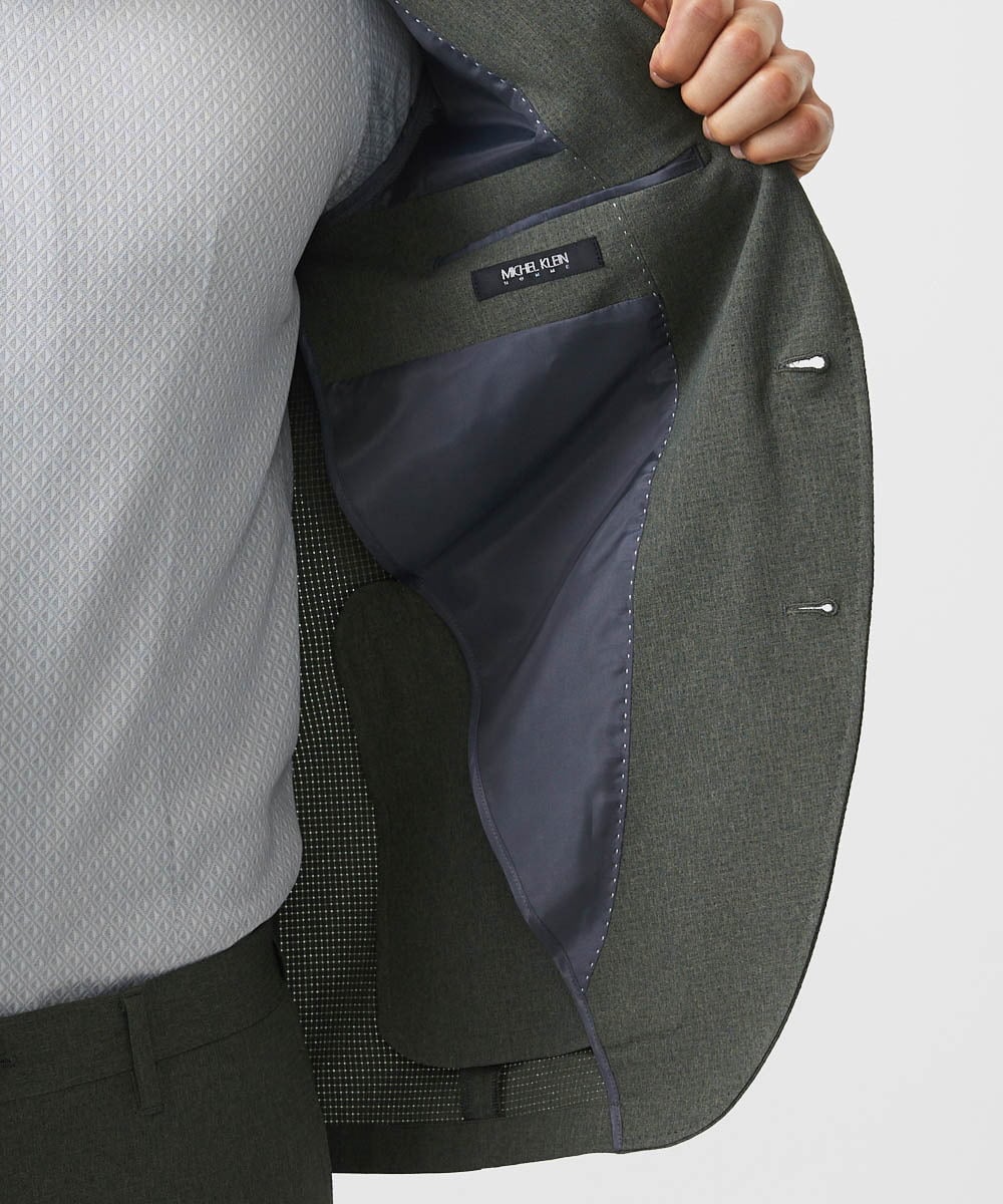 MNDGC64430 MICHEL KLEIN HOMME(ミッシェルクラン オム) メッシュテーラードジャケット セットアップ カーキ