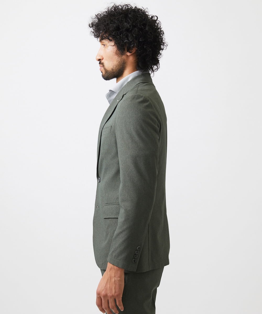 MNDGC64430 MICHEL KLEIN HOMME(ミッシェルクラン オム) メッシュテーラードジャケット セットアップ カーキ