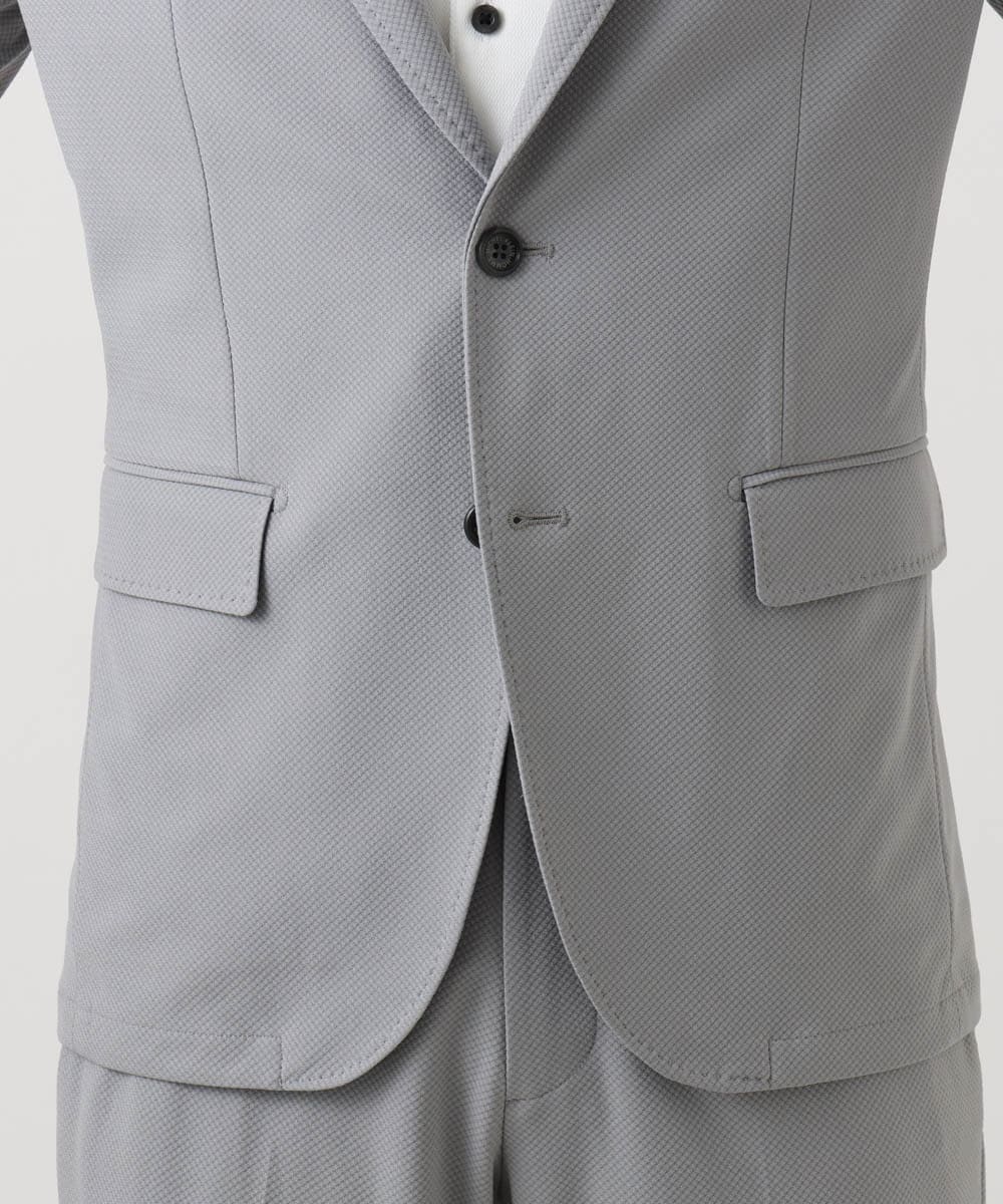 MNDGD03430 MICHEL KLEIN HOMME(ミッシェルクラン オム) 【セットアップ】コットンライクストレッチテーラードジャケット グレー