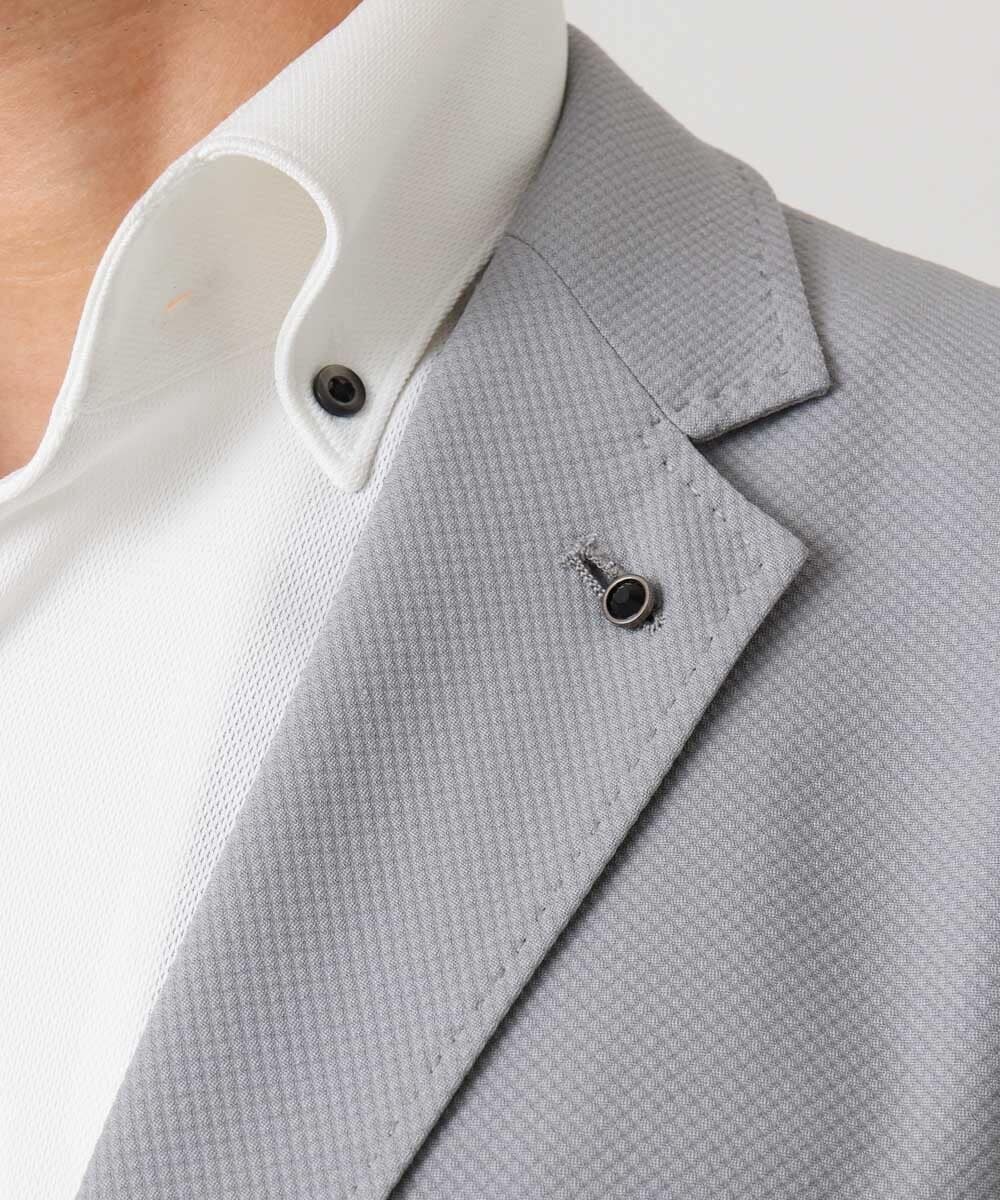 MNDGD03430 MICHEL KLEIN HOMME(ミッシェルクラン オム) 【セットアップ】コットンライクストレッチテーラードジャケット グレー