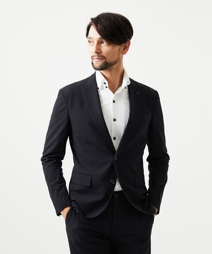 MNDGD03430 MICHEL KLEIN HOMME 【セットアップ】コットンライクストレッチテーラードジャケット