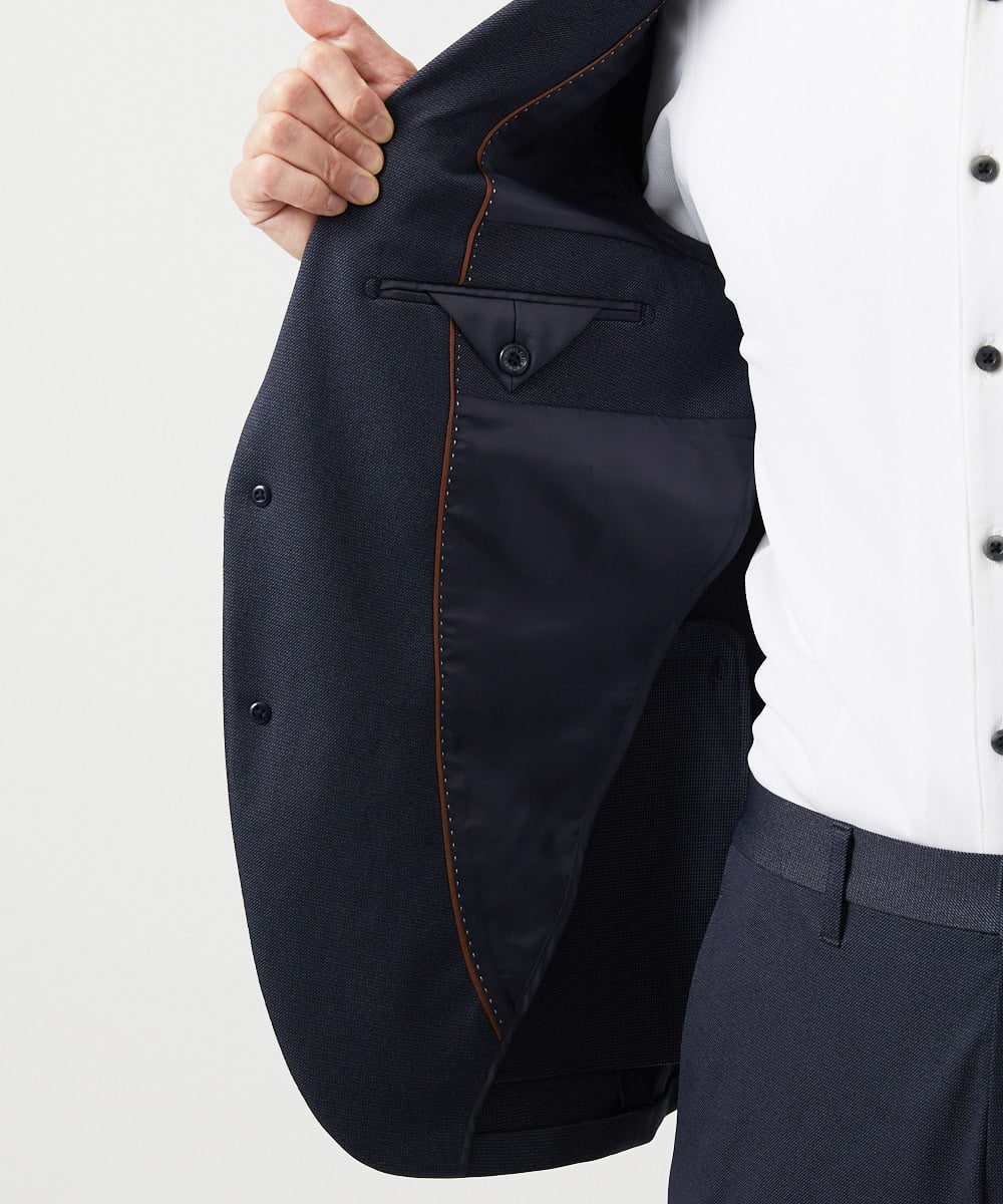 MNDGD04400 MICHEL KLEIN HOMME(ミッシェルクラン オム) 【セットアップ】ストレッチテーラードジャケット ネイビー