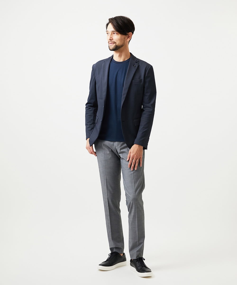 MNDGD04400 MICHEL KLEIN HOMME(ミッシェルクラン オム) 【セットアップ】ストレッチテーラードジャケット ネイビー