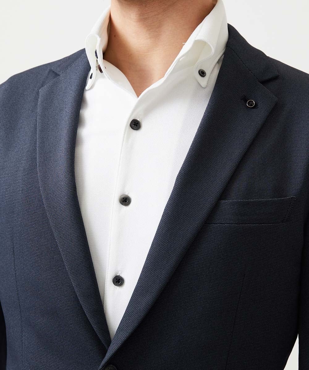 MNDGD04400 MICHEL KLEIN HOMME(ミッシェルクラン オム) 【セットアップ】ストレッチテーラードジャケット ネイビー