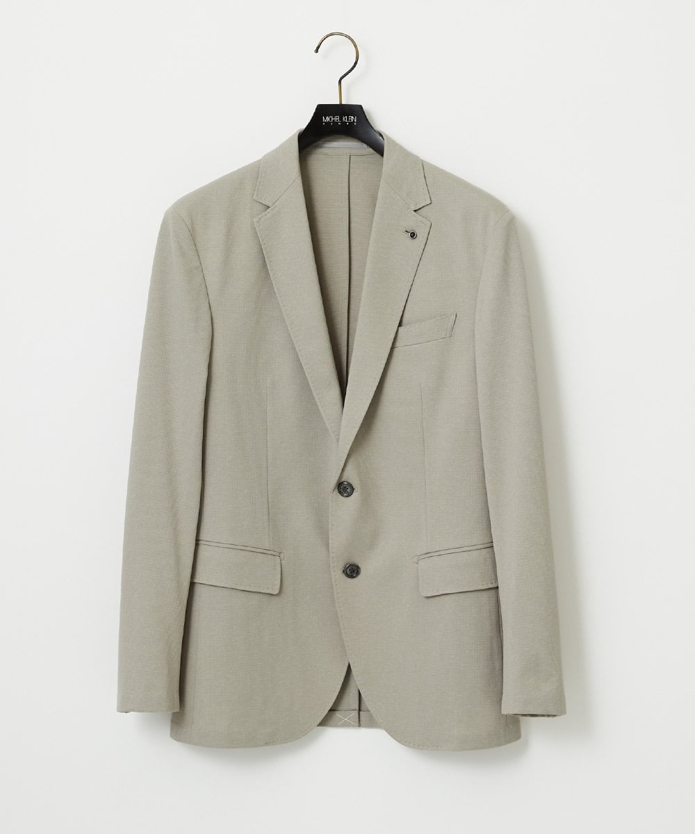 MNDGD54400 MICHEL KLEIN HOMME(ミッシェルクラン オム) 【セットアップ】メッシュテーラードジャケット ベージュ