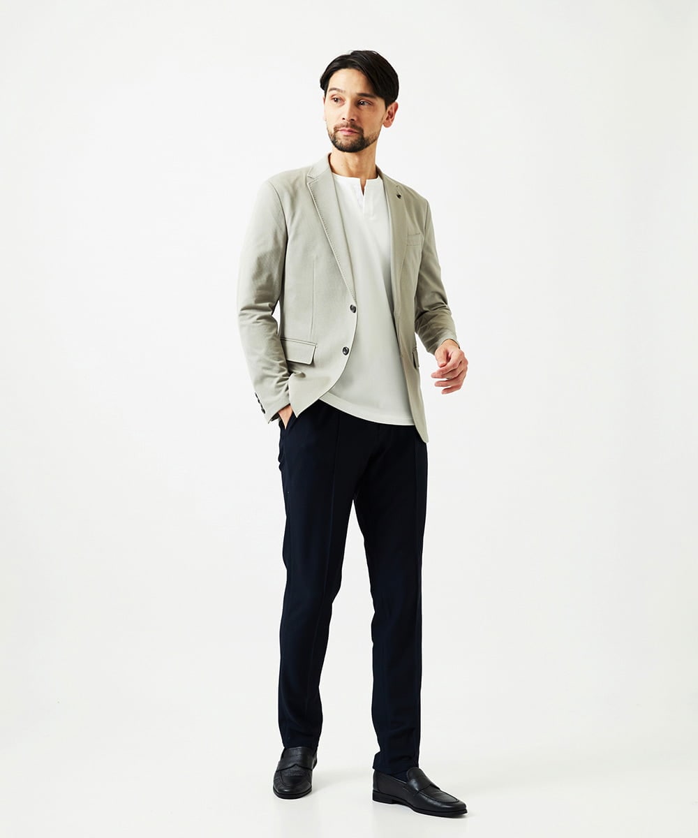 MNDGD54400 MICHEL KLEIN HOMME(ミッシェルクラン オム) 【セットアップ】メッシュテーラードジャケット ベージュ