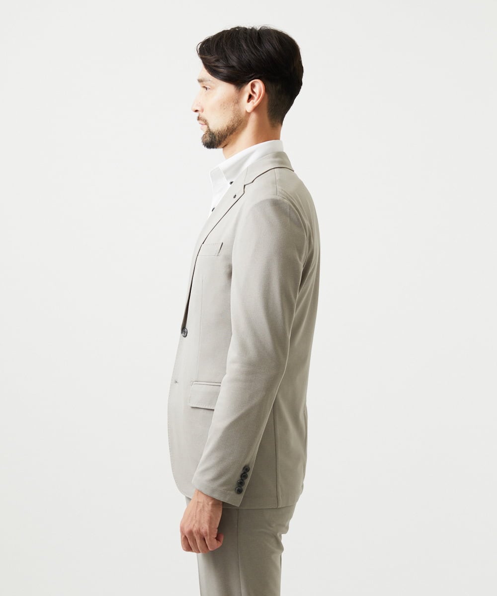 MNDGD54400 MICHEL KLEIN HOMME(ミッシェルクラン オム) 【セットアップ】メッシュテーラードジャケット ベージュ