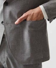 MNDGF06430 MICHEL KLEIN HOMME(ミッシェルクラン オム) 【セットアップ】メッシュプリントテーラードジャケット ライトグレー